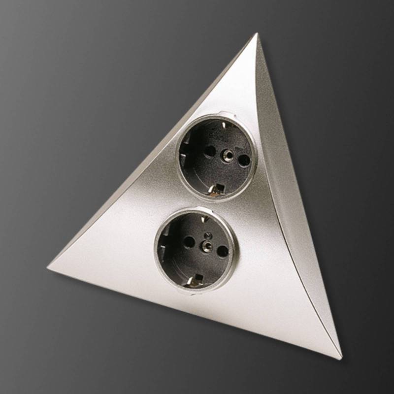 Steckdosen-Kombination Luxor edelstahl 2 Steckd. Steckdosen-Kombination Luxor edelstahl 2 Steckd. von Hera