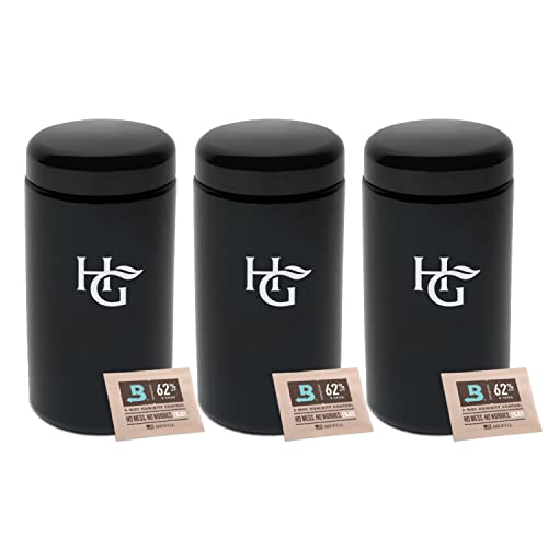 Herb Guard - 28.3 g Luftdichtes Glas & Behälter [3 Pack] (500 ml) Luftdichter UV-Schutz hält Waren monatelang frisch von Herb Guard