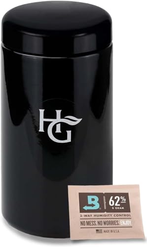 Herb Guard - Luftdichtes Glas und geruchsdichter Behälter (500 ml) mit Feuchtigkeitspackung, um Waren über Monate frisch zu halten von Herb Guard