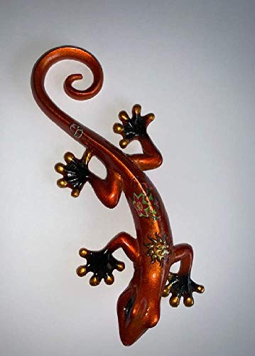 Herbert Denk Eidechse zum aufhängen Eidechse Wanddeko Wandbild Salamander Lurch Echse Drache Skulptur von Herbert Denk