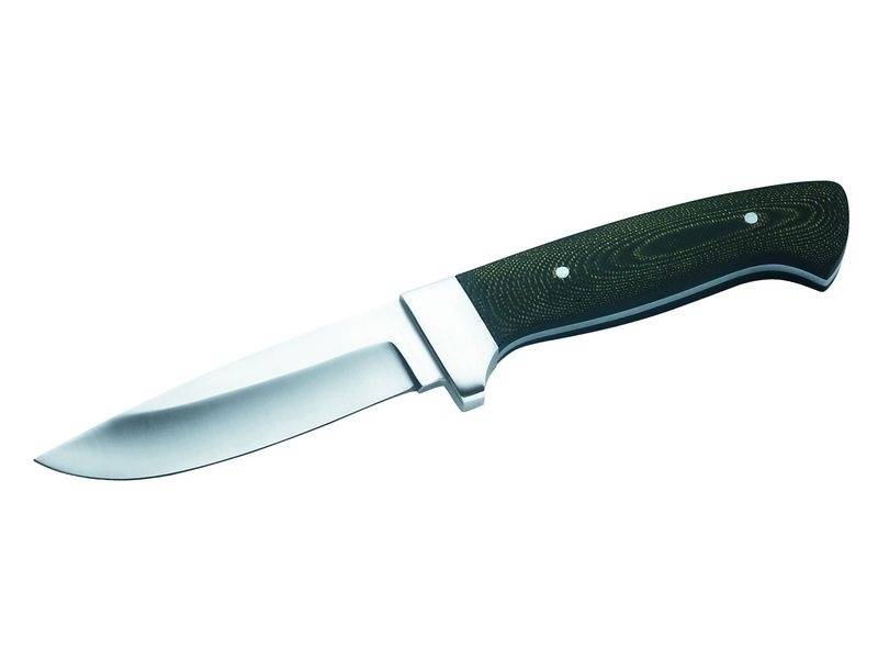 Handliches Messer 440A Micarta-Griff mit Lederscheide Handliches Messer 440A Micarta-Griff mit Lederscheide von Herbertz