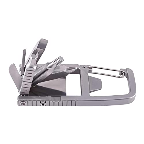 Herbertz Multi Tool, AISI 420 Stahl, rostfrei, 10 Funktionen Karabiner-Verschluss von Herbertz