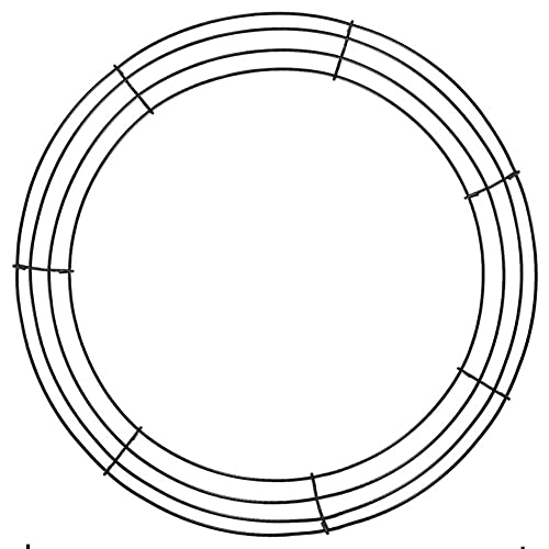 Herbests 1 Stück Draht Kranz Ringe, DIY Drahtkrone Rahmen Floral Reifen Schwarz Reifen für Neujahr Valentinstag Hochzeit Kranz Dekor,Herstellung Makramee Traumfänger Wandbehang Handwerk Ornament,35CM von Herbests