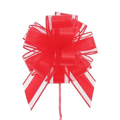 Herbests 20 Stück Geschenkschleifen, Ziehschleife Geschenkschleife,Dekoschleife,Dekoration Geschenkverpackung Polyband Dekoschleife für Hochzeit Geburtstage Auto Deko Weihnachtsdeko,Rot von Herbests