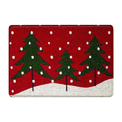 Herbests 40 x 60 cm Weihnachten Fußmatte,Weihnachten Home Rutschfeste Tür Badematte Bodenmatte Schmutzfangmatte Dekorative Fußmatte für Innen Außen Wohnzimmer,Schlafzimmmer,Weihnachtsbaum#1 von Herbests