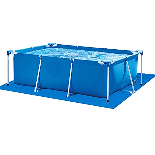 Herbests Pool Grundtuch, Rechteckiger Faltbarer Pool Schwimmbecken Matte Bodenmatte Pool Bodentuch Wasserdichtes Teppichboden Polyester Pool Bodenplane Pool Bodenschutzfliesen Bodenfolien,295x206CM von Herbests