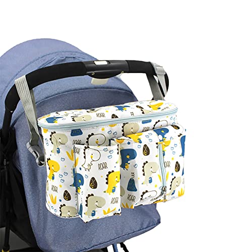 Kinderwagen Organizer, Cartoon Wasserabweisender Buggy Organizer mit Getränkehalter Großer Stauraum Universal Baby Kinderwagen Tasche mit Verstellbaren Schultergurten für Windeln Handys Spielzeug von Herbests