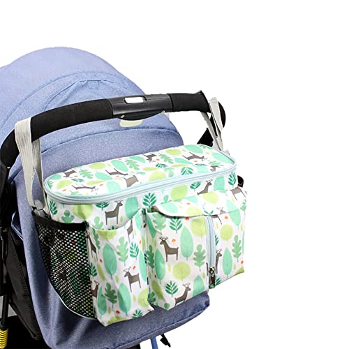 Kinderwagen Organizer, Cartoon Wasserabweisender Buggy Organizer mit Getränkehalter Großer Stauraum Universal Baby Kinderwagen Tasche mit Verstellbaren Schultergurten für Windeln Handys Spielzeug von Herbests