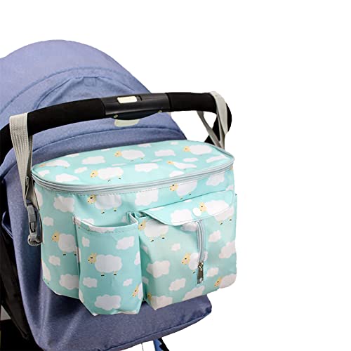Kinderwagen Organizer, Cartoon Wasserabweisender Buggy Organizer mit Getränkehalter Großer Stauraum Universal Baby Kinderwagen Tasche mit Verstellbaren Schultergurten für Windeln Handys Spielzeug von Herbests