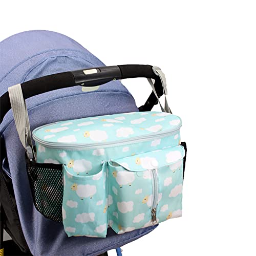 Kinderwagen Organizer, Cartoon Wasserabweisender Buggy Organizer mit Getränkehalter Großer Stauraum Universal Baby Kinderwagen Tasche mit Verstellbaren Schultergurten für Windeln Handys Spielzeug von Herbests