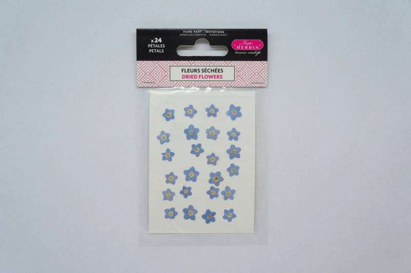 Herbin Modelliermasse 3x Trockenblumen, Vergissmeinnicht, Packung 24 Stück Blau 41315T, ENCRES von Herbin