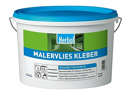 Herbol Fertigkleber Malervlies Renoviervlies Kleber 16kg, transparent von Herbol