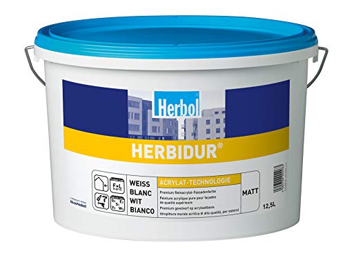 Herbol Herbidur matt Hochleistungs-Fassadenfarbe weiss / 12,5 Liter