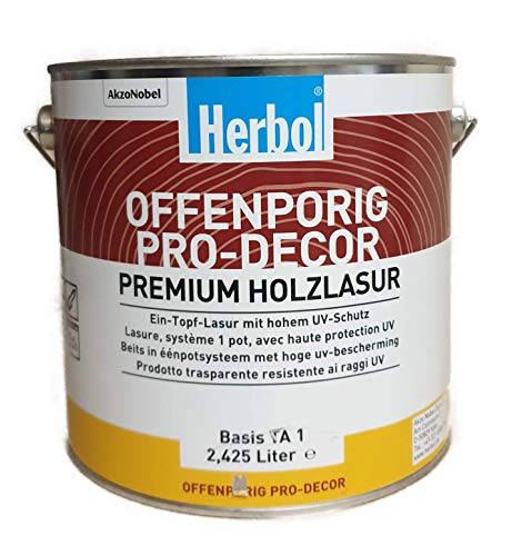 Herbol Offenporig Pro-Decor Perimum Holzlasur 2,425 L Weiß von Herbol