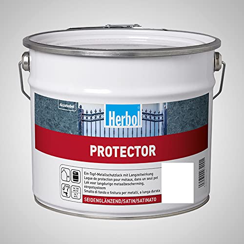 Herbol Protector Ein-Topf-Spezialbeschichtung Metallschutzlack 2,5 L Farbwahl, Farbe:RAL 9002Grauweiß von Herbol