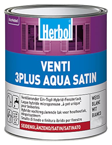 Herbol Venti 3plus Aqua Satin weiss 1L Ventilack Fensterlack von Herbol