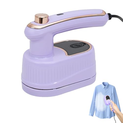 Herbst Reise Bügeleisen, Mini Dampfbügeleisen Tragbarer Faltbares Reise, Mini Bügeleisen Kompaktes Reise Dampfbügeleisen Kleines Bügeleisen Dampf mit 50ml Wassertank für Reisen und Zuhause(Lila) von Herbst