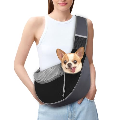 Herbst Hunde Tragetaschen, Hundetragetasche, Verstellbare Tragetasche Hund, Hundetasche für Kleine Hunde, Hunderucksack Hundetragetuch Outdoor Katzentrage Reise, Transporttasche für Haustiere(M) von Herbst