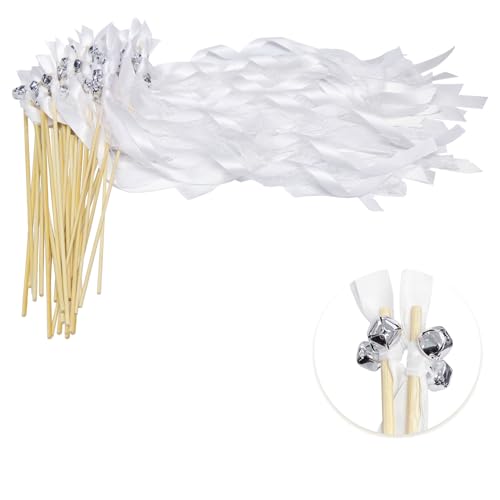 Herbst Wedding Wands mit Große Glocke und Hochzeitsbändern 30 Stück, Weiss Spalier Hochzeit Standesamt überraschung für Hochzeiten, Geburtstage, Weihnachten, Partys Feiertagsfeiern Verwendet Herbst Wedding Wands mit Große Glocke und Hochzeitsbändern 30 Stück, Weiss Spalier Hochzeit Standesamt überraschung für Hochzeiten, Geburtstage, Weihnachten, Partys Feiertagsfeiern Verwendet von Herbst