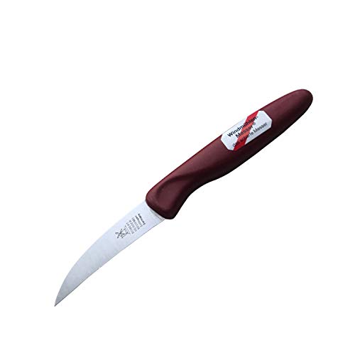 Windmühlenmesser Schälmesser Vogelschnabel 7 cm Biopolymer rot - Kunststoff Griff 100% biologisch von Robert Herder