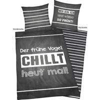 Herding Young Collection Wendebettwäsche "Sprüche", (2 tlg.), mit lustigem Spruch von Herding Young Collection