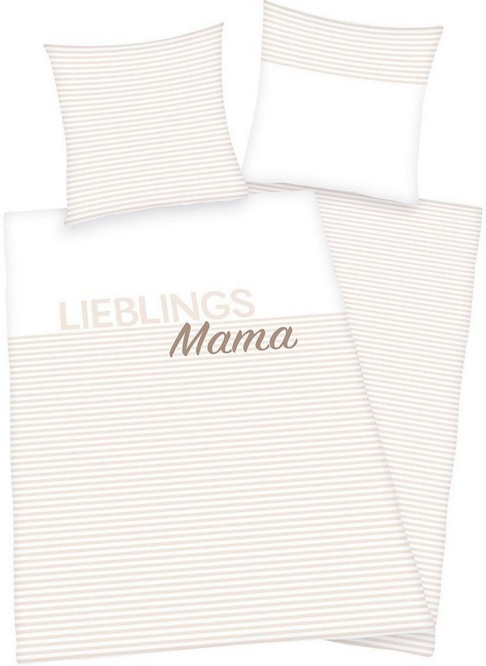 Wendebettwäsche Lieblingsmama, Herding Young Collection, Renforcé, 2 teilig von Herding Young Collection