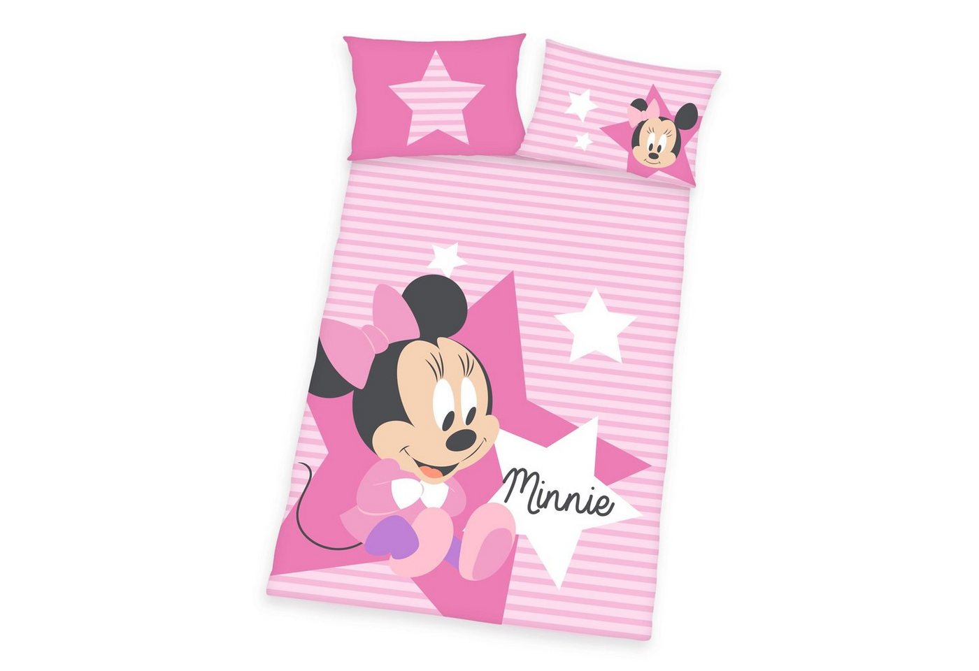 Babybettwäsche Disney Minnie Mouse Baby Bettwäsche 40 x 60 cm + 100 x 135 cm, Herding von Herding