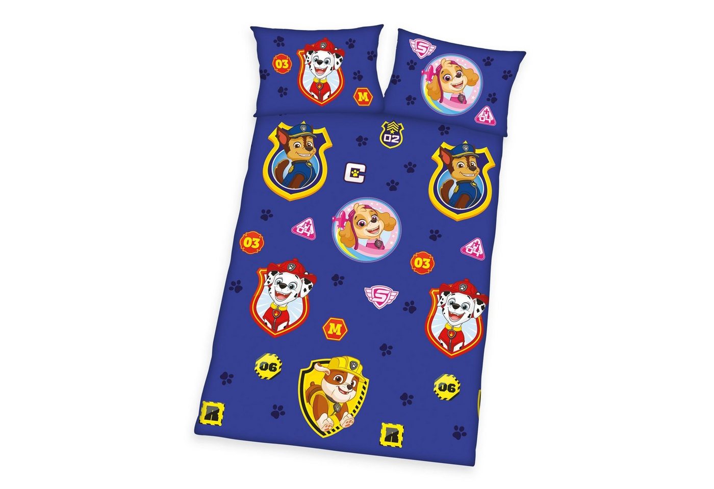 Babybettwäsche Paw Patrol Baby Bettwäsche Wendebettwäsche 100x135 & 40x60 cm, Herding von Herding