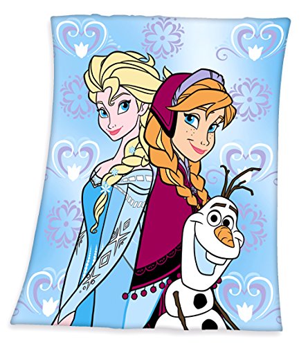 DISNEYs DIE EISKÖNIGIN - FROZEN FLEECEDECKE KUSCHELDECKE AUTO DECKE125x150cm 100% Polyester, neu von Herding von Herding