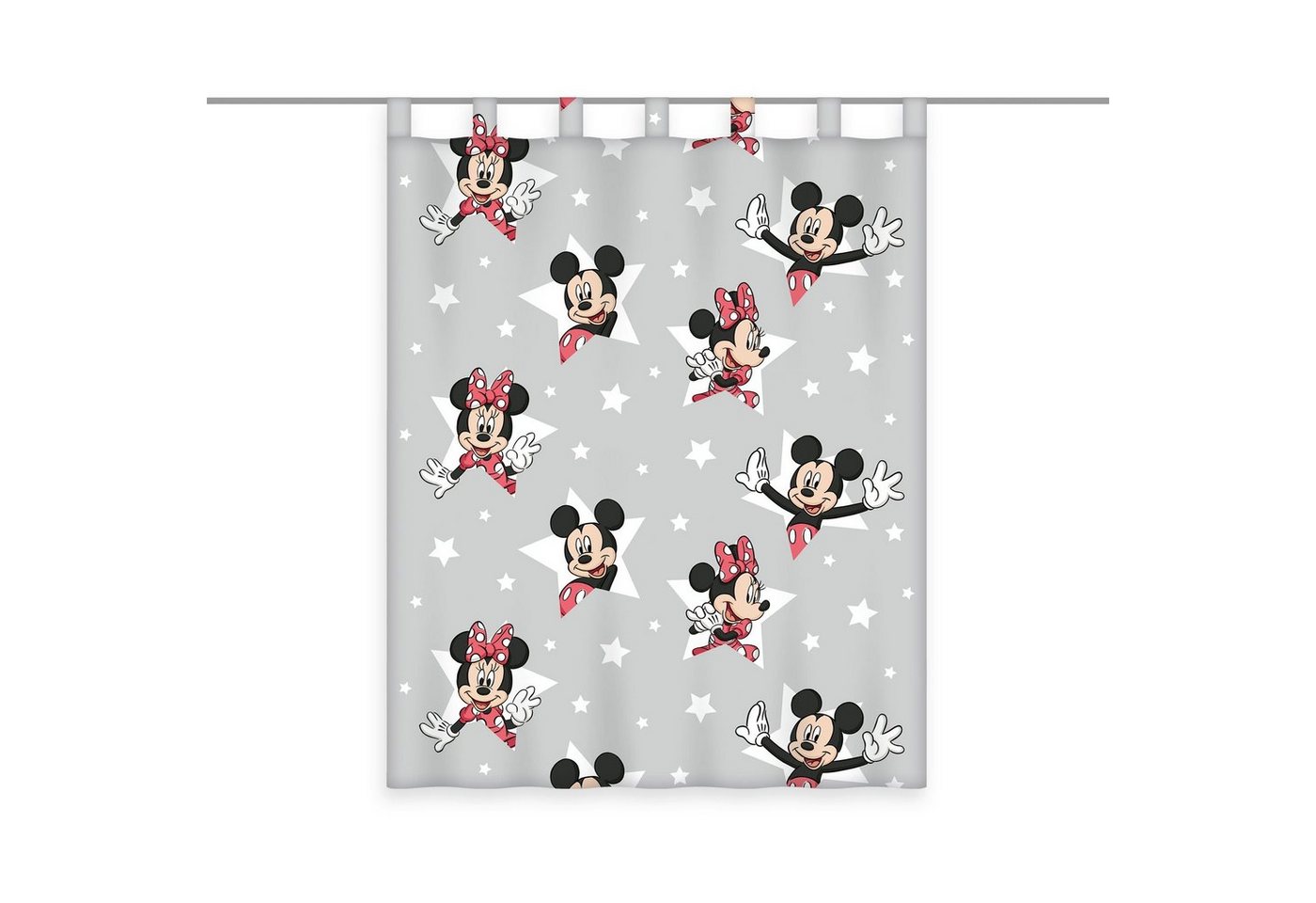 Gardine Disney Minnie & Mickey Gardine Vorhang Fertiggardine 140 x 175 cm blickdicht, Herding von Herding