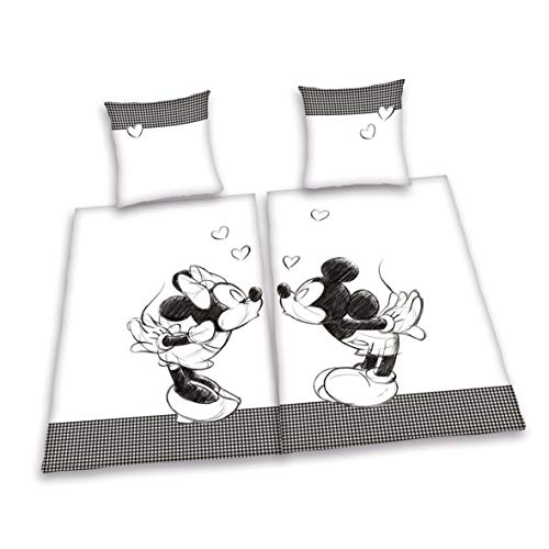 Herding 447862250 Partner Bettwäsche Mickey Mouse und Minnie Mouse, Doppelpack, 1 x Bettwäsche Mickey Mouse, 1 x Bettwäsche Minnie Mouse, 80 x 80 cm + 135 x 200 cm, Linon Herding 447862250 Partner Bettwäsche Mickey Mouse und Minnie Mouse, Doppelpack, 1 x Bettwäsche Mickey Mouse, 1 x Bettwäsche Minnie Mouse, 80 x 80 cm + 135 x 200 cm, Linon von Herding