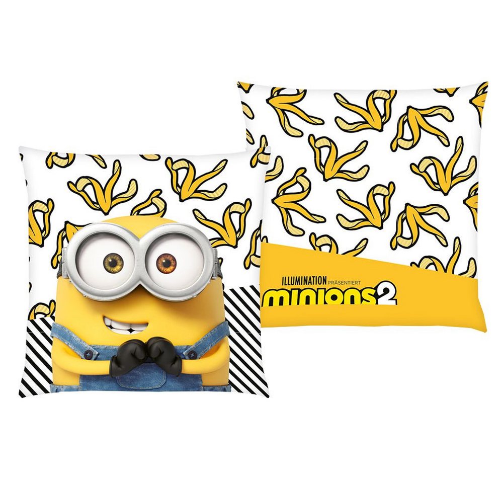 Herding Dekokissen Banana Bob Minions 40 x 40 cm Kinder Deko-Kissen Kuschelkissen von Herding