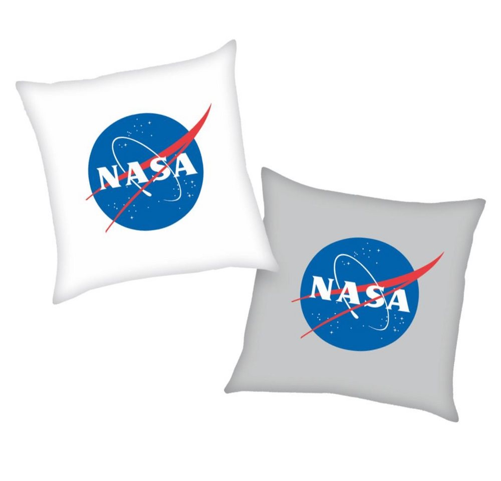 Herding Dekokissen Logo NASA 40 x 40 cm Kinder Deko-Kissen Wende-Motiv von Herding