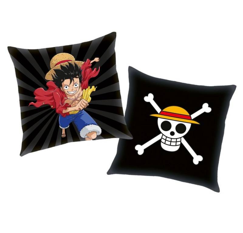 Herding Dekokissen Skull One Piece 40 x 40 cm Kinder Deko-Kissen Wende-Motiv von Herding