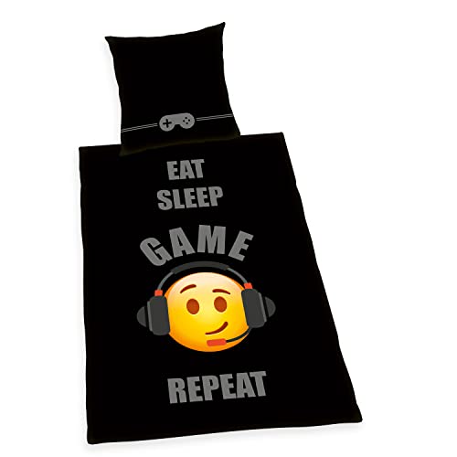 Herding Emot!x Bettwäsche-Set, Kopfkissenbezug 80 x 80 cm, Bettbezug 135 x 200 cm, Mit leichtläufigem Reißverschluss, 100% Baumwolle/Renforcé Herding Emot!x Bettwäsche-Set, Kopfkissenbezug 80 x 80 cm, Bettbezug 135 x 200 cm, Mit leichtläufigem Reißverschluss, 100% Baumwolle/Renforcé von Herding