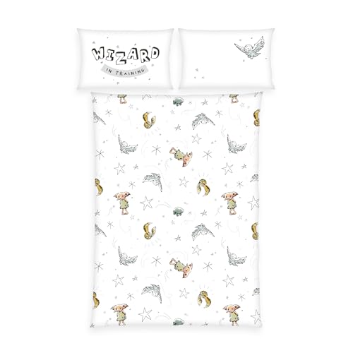 Herding Harry Potter Kleinkinder-Bettwäsche-Set, Winter, Kopfkissenbezug 40 x 60 cm, Bettbezug 100 x 135 cm, Mit Knopfleiste und Hoteleinschlag, 100% Baumwolle/Flanell Herding Harry Potter Kleinkinder-Bettwäsche-Set, Winter, Kopfkissenbezug 40 x 60 cm, Bettbezug 100 x 135 cm, Mit Knopfleiste und Hoteleinschlag, 100% Baumwolle/Flanell von Herding