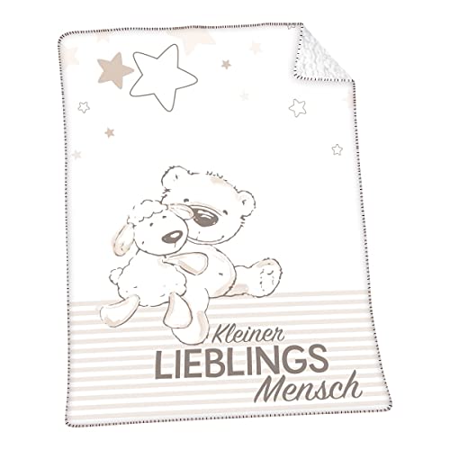 Herding Baby Best Kuscheldecke Soft-Plush, Kleiner Lieblingsmensch, 75 x 100 cm von Klaus Herding GmbH