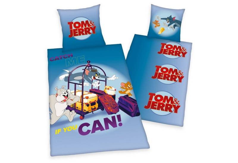 Herding Kinderbettwäsche Herding Bettwäsche Tom and Jerry 80 x 80 und 135 x 200 cm, 1 teilig, Langlebig von Herding