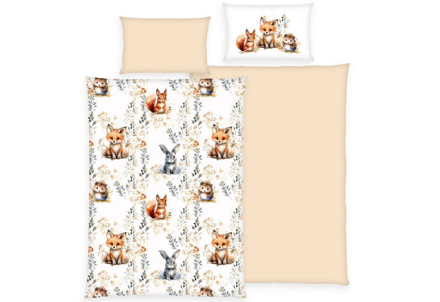 Herding Kinderbettwäsche Kinder-Wendebettwäsche "Little Forest", Biber, Flanell Herding Kinderbettwäsche Kinder-Wendebettwäsche "Little Forest", Biber, Flanell von Herding