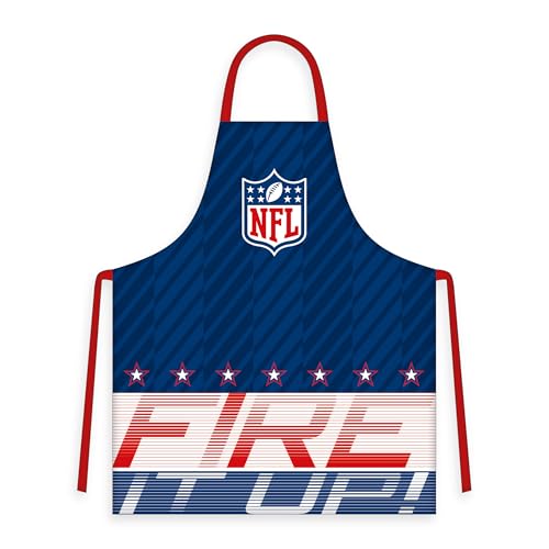 Herding Schürze NFL, Mit Tunnelzug, ca. 70 x 85 cm, Football-Design, Kochschürze für Damen und Herren, 100% Baumwolle Herding Schürze NFL, Mit Tunnelzug, ca. 70 x 85 cm, Football-Design, Kochschürze für Damen und Herren, 100% Baumwolle von Herding