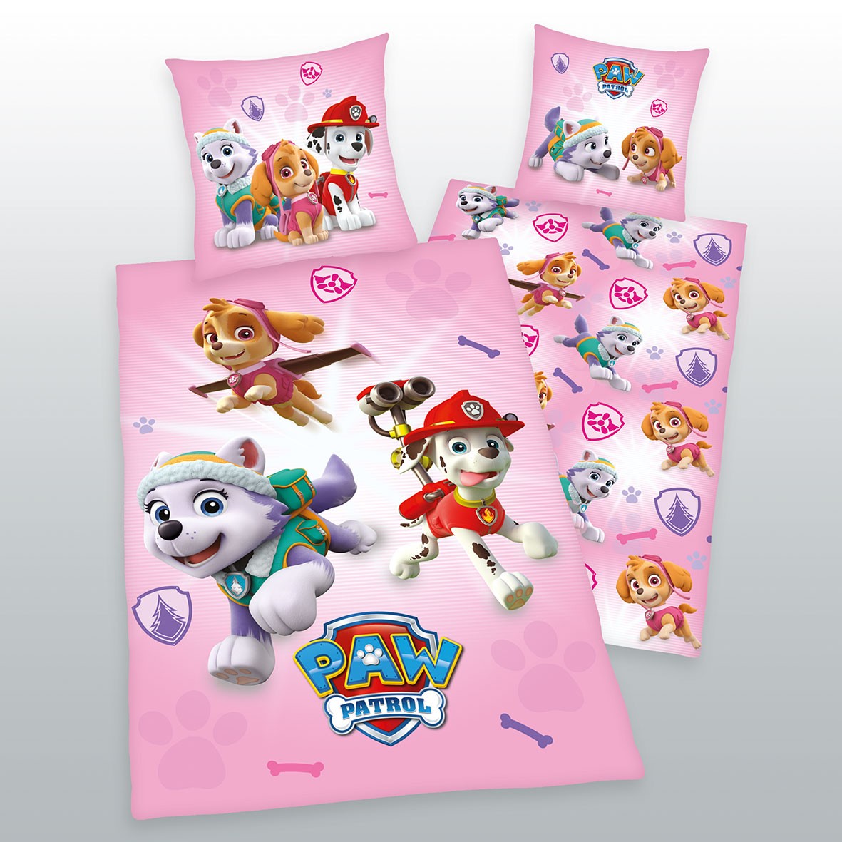 Herding Renforce Kinder Bettwäsche Paw Patrol rosa 135x200 cm Hunde 44322/16.050 von Herding