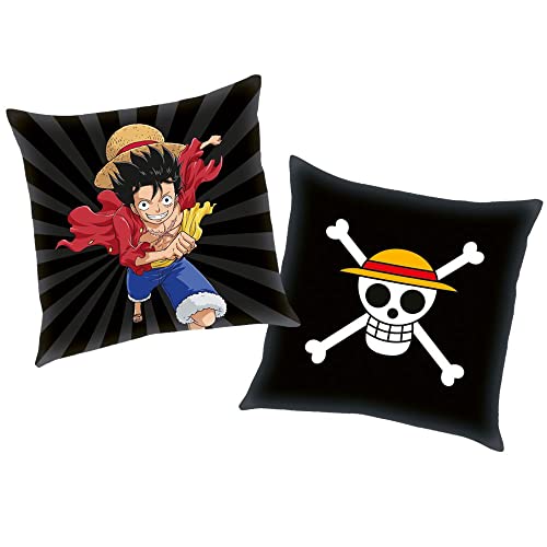 Herding Skull | One Piece | 40 x 40 cm | Kinder Deko-Kissen | Wende-Motiv von Herding