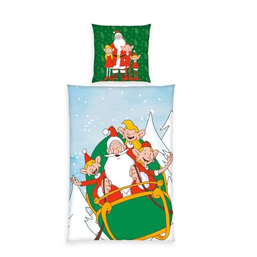 Herding Weihnachtsmann & Co. KG Flanell-Bettwäsche-Set, Kopfkissenbezug 80 x 80 cm, Bettbezug 135 x 200 cm, Mit Knopfleiste, 100% Baumwolle/Flanell Herding Weihnachtsmann & Co. KG Flanell-Bettwäsche-Set, Kopfkissenbezug 80 x 80 cm, Bettbezug 135 x 200 cm, Mit Knopfleiste, 100% Baumwolle/Flanell von Herding
