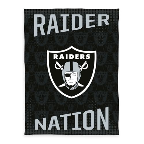 Herding Wellsoft-Decke NFL Raiders, 150 x 200 cm, Weiche Kuscheldecke, Polyester von Herding