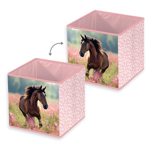Herding Young Collection Aufbewahrungsbox, Pferd, 30 x 30 x 30 cm, Faltbare Box, Mehrfarbig von Herding