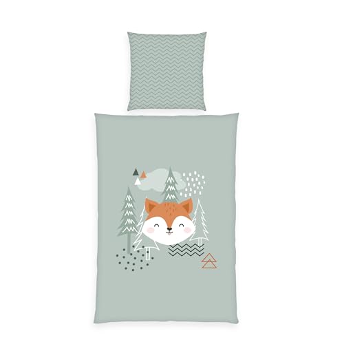 Herding Young Collection Flanell-Bettwäsche-Set, Nordic Forest, Kopfkissenbezug 80 x 80 cm, Bettbezug 135 x 200 cm, Mit Knopfleiste, 100% Baumwolle/Flanell Herding Young Collection Flanell-Bettwäsche-Set, Nordic Forest, Kopfkissenbezug 80 x 80 cm, Bettbezug 135 x 200 cm, Mit Knopfleiste, 100% Baumwolle/Flanell von Herding