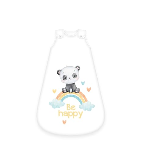Herding babybest Schlafsack, Regenbogen Panda Motiv, 70 cm, Seitlich umlaufender Reißverschluss und Druckknöpfe von Herding