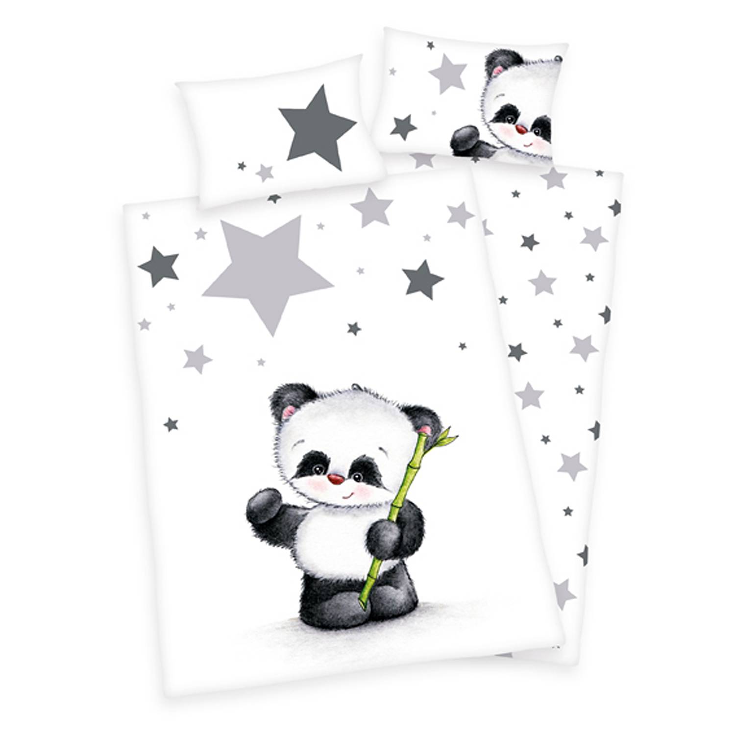 Kinderbettwäsche kleiner Panda von Herding