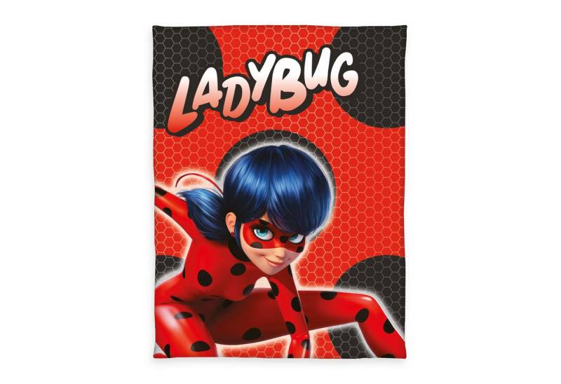 Kinderdecke 130x170cm, Miraculous Ladybug Kuscheldecke Rot Schwarz, Herding, Bequeme Fleecedecke mit tollem Miraculous Ladybug Motiv Kinderdecke 130x170cm, Miraculous Ladybug Kuscheldecke Rot Schwarz, Herding, Bequeme Fleecedecke mit tollem Miraculous Ladybug Motiv von Herding