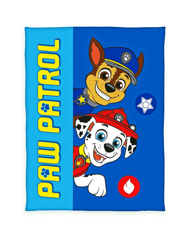 Kinderdecke 130x170cm Paw Patrol Chase Marshall hochwertig bedruckt, Herding, Bequeme Fleecedecke mit tollem Paw Patrol-Motiv Kinderdecke 130x170cm Paw Patrol Chase Marshall hochwertig bedruckt, Herding, Bequeme Fleecedecke mit tollem Paw Patrol-Motiv von Herding